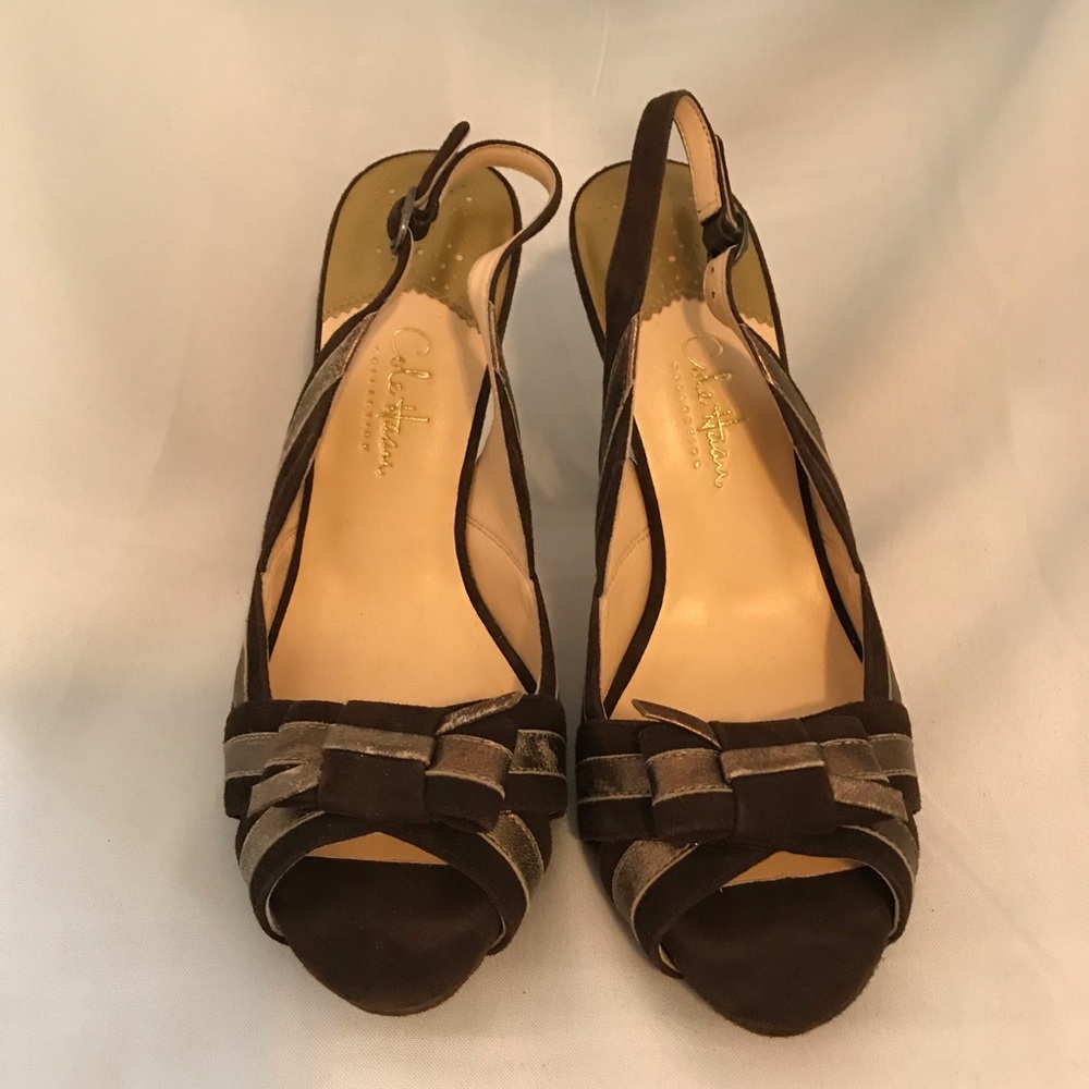 Cole Haan Collection Nike Air Brown Suede Sandals - Picture 2 of 6